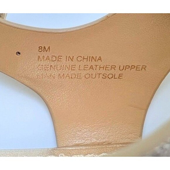 Talbots Women’s Size 8 Gold T-Strap Flip Flop Sandals Shell Summer Beach Shoes - Picture 6 of 7